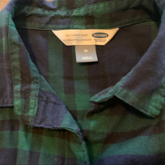 Old Navy blue green shirt - Picture 3 of 4